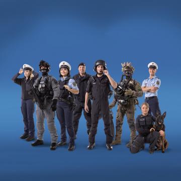 Gruppenbild von Polizeivollzugsbeamten 